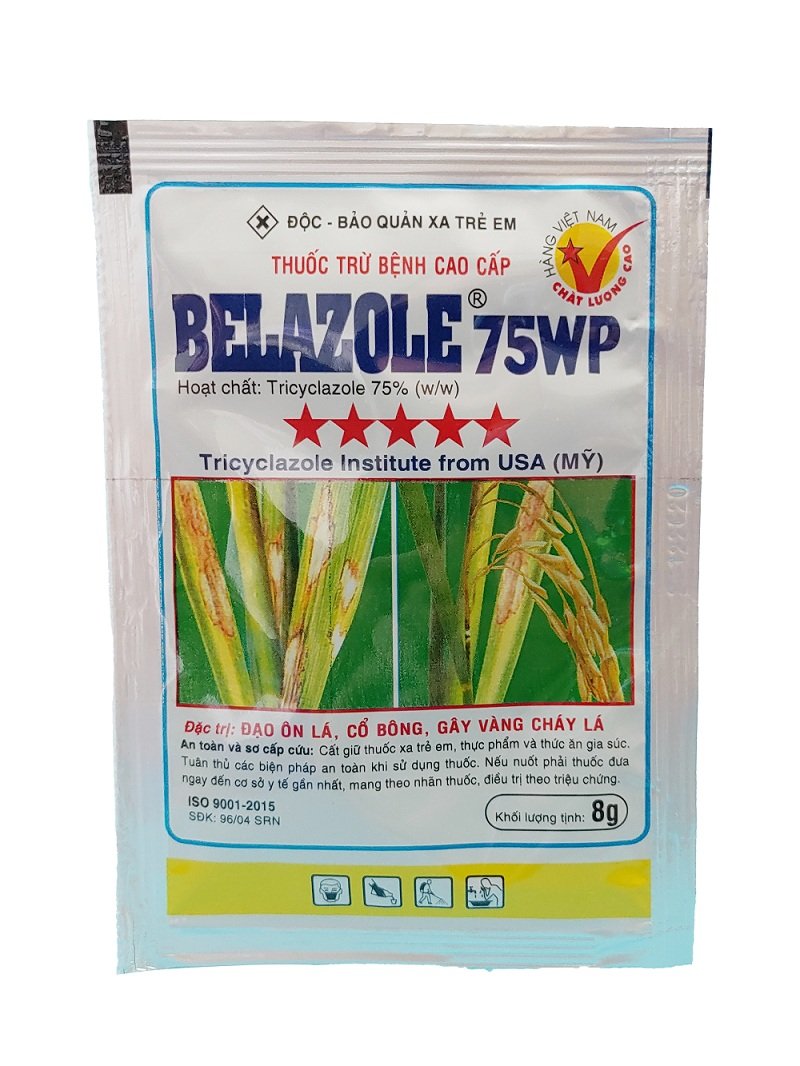 thuốc phòng trừ bệnh đạo ôn lúa Belazole 75WP
