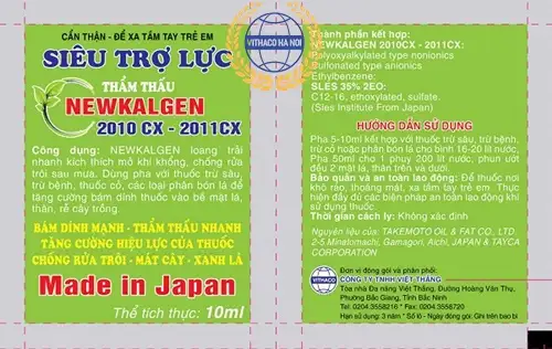 Dung môi pha thuốc bảo vệ thực vật Newkalgen Việt Thắng