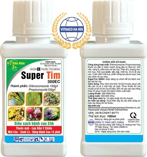 thuốc trừ bệnh cây trồng Supertim 300EC
